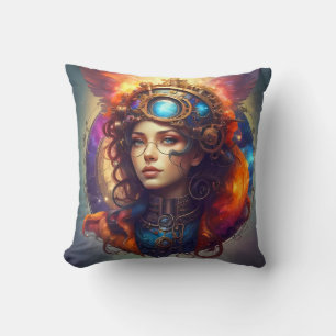 Steampunk portret van een meisje kussen