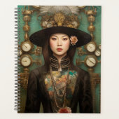 Steampunk Portret van een vrouw Planner (Voorkant)