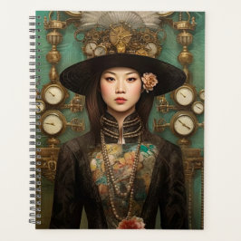 Steampunk Portret van een vrouw Planner