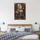 Steampunk Portret Van Ottilie Von Zale Canvas Afdruk (Insitu (Slaapkamer))