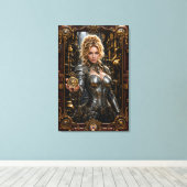 Steampunk Portret Van Ottilie Von Zale Canvas Afdruk (Insitu (Houten vloer))