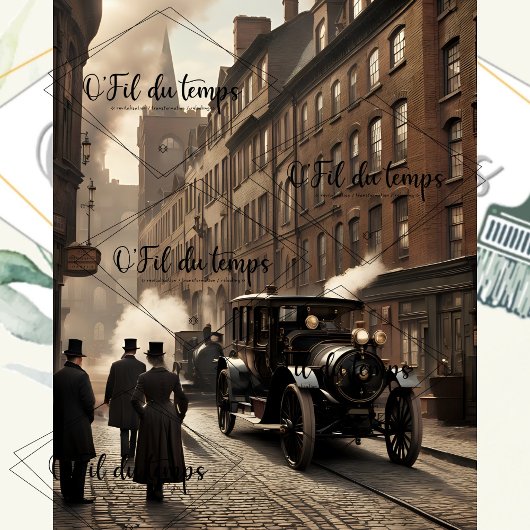 Steampunk Post Apocalyptic Cities Decoupage v11 Tissuepapier