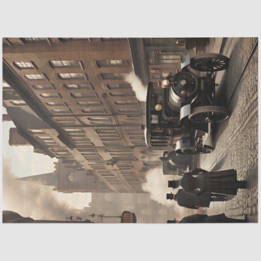 Steampunk Post Apocalyptic Cities Decoupage v11 Tissuepapier (Voorkant)