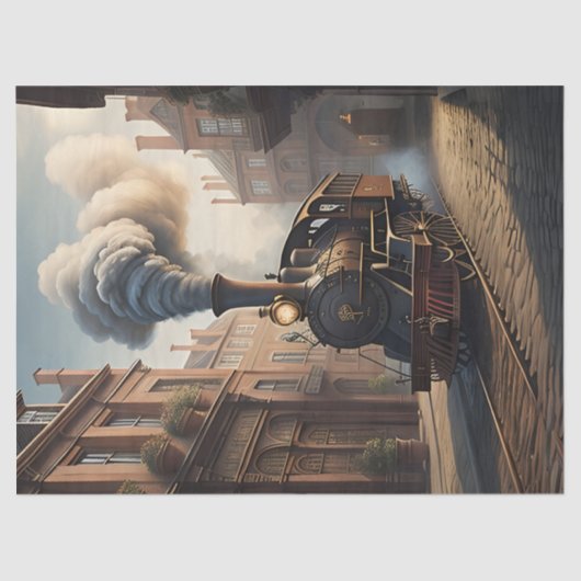 Steampunk Post Apocalyptic Cities Decoupage v6 Tissuepapier (Voorkant)