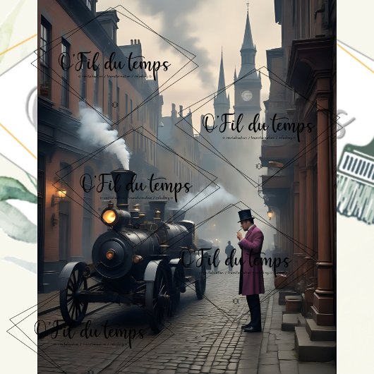 Steampunk Post Apocalyptic Cities Decoupage v7 Tissuepapier