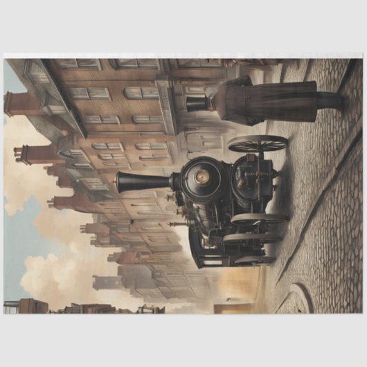 Steampunk Post Apocalyptic Cities v13 Tissuepapier (Voorkant)