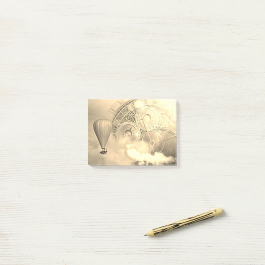 Steampunk Post-it® Notes (Op bureau)