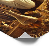 Steampunk Poster 12, De leerling van de klokkenmak (Hoek)