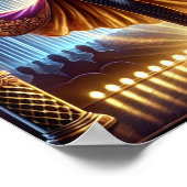 Steampunk Poster 15, de magiër van de neon-flare (Hoek)