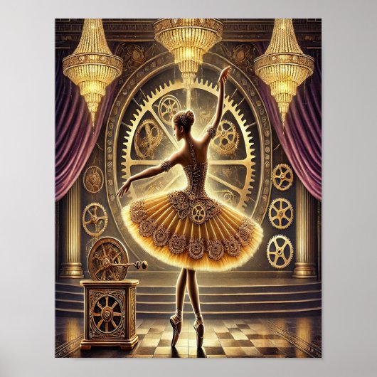 Steampunk Poster 16, De Clockwork Ballerina (Voorkant)