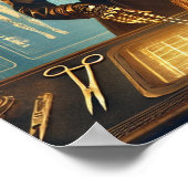 Steampunk Poster 28, de cybernetische chirurg (Hoek)