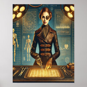 Steampunk Poster 28, de cybernetische chirurg
