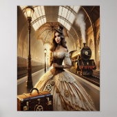 Steampunk Poster 29, het treinstation debutante (Voorkant)