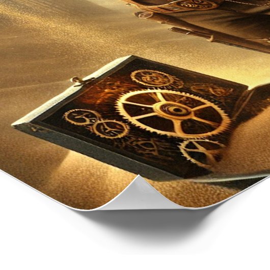 Steampunk Poster 36, Sands of Time Archeoloog (Hoek)