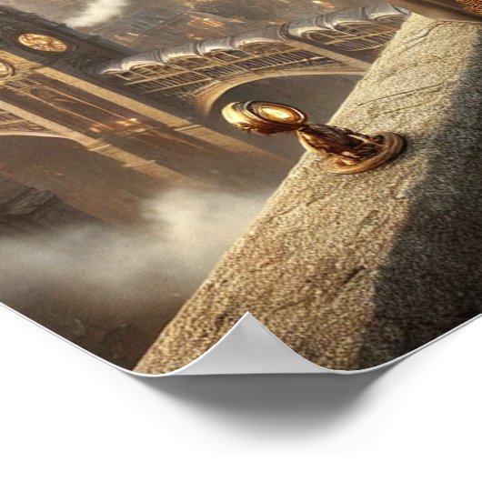 Steampunk Poster 37, de mechanische valkenier (Hoek)