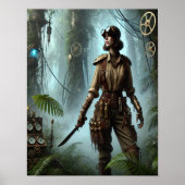 Steampunk Poster 38, De Oerwoud Expeditionist (Voorkant)