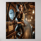 Steampunk Poster 42, het luchtschip Stowaway (Voorkant)