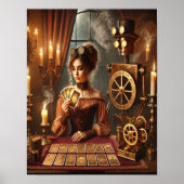Steampunk Poster 46, de Clockwork Tarot Reader (Voorkant)