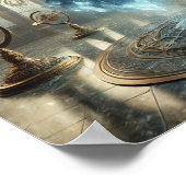 Steampunk Poster 47 De tovenares van de maan (Hoek)