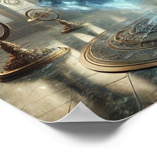 Steampunk Poster 47 De tovenares van de maan (Hoek)