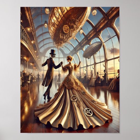 Steampunk Poster 50 The Airship Ballroom Queen (Voorkant)