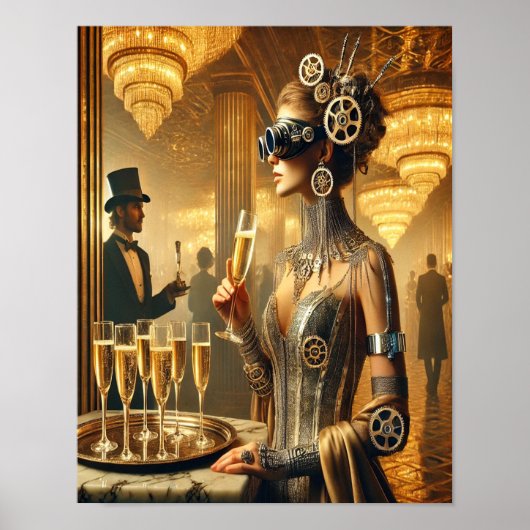 Steampunk Poster 52 De cybersocialite (Voorkant)