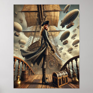 Steampunk Poster 54: The Airship Pirate Queen