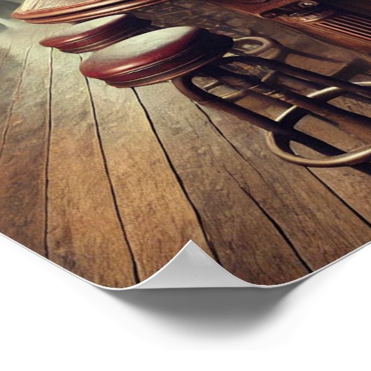 Steampunk Poster 59 De mechanische Gunslinger (Hoek)