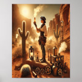 Steampunk Poster 60 De woestijnalchemist (Voorkant)