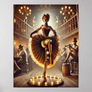 Steampunk Poster 61 De Clockwork Saloon Dancer