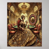 Steampunk Poster 8, de koningin van het casino (Voorkant)