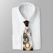 Steampunk, prachtig hart met tandwielen en klokken stropdas (Gebonden)