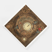 Steampunk, prachtig uurwerk servetten (Hoek)