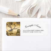 Steampunk, prachtige stoomlibellen etiket (Insitu)