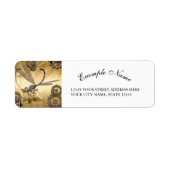 Steampunk, prachtige stoomlibellen etiket (Voorkant)