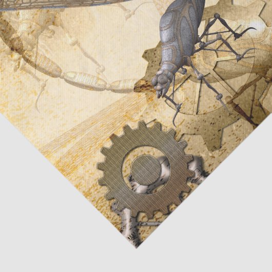 Steampunk, prachtige stoomlibellen tissuepapier (Detail)