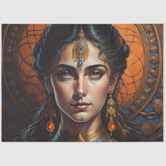 Steampunk Princess Woman decoupage v1 Tissuepapier (Voorkant)