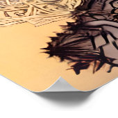 Steampunk Prinses met een Koperkleurige Bloem Poster (Hoek)