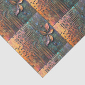 Steampunk printplaat met een blad en bloem tissuepapier (Detail)