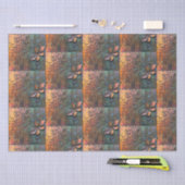 Steampunk printplaat met een blad en bloem tissuepapier (Craft)
