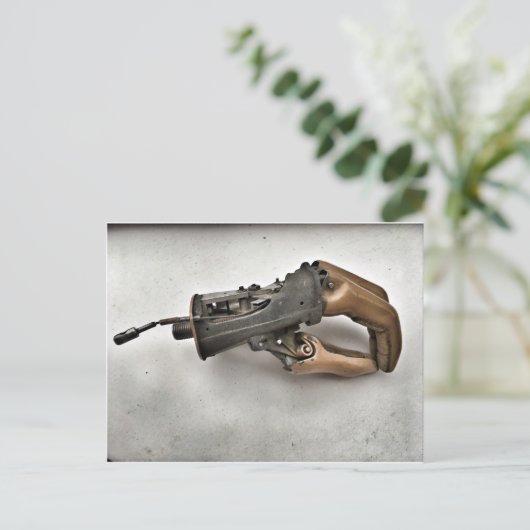 Steampunk  Prothesehand Briefkaart (Staand voorkant)