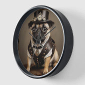 Steampunk Pug artistiek portret (Hoek)