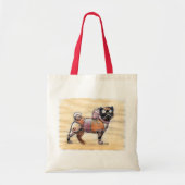 Steampunk Pug Canvas tas (Voorkant)