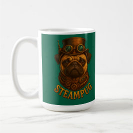 Steampunk Pug Retro vintage design "Steampug" Koffiemok