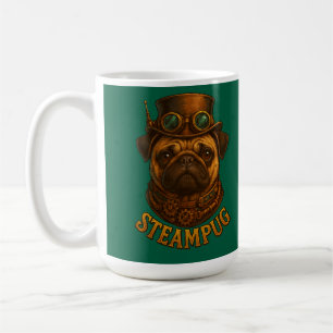 Steampunk Pug Retro vintage ontwerp "Steampug" Koffiemok