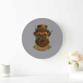 Steampunk Pug Wandklok - vintage "Steampug" (Huis)