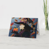 Steampunk Pumpkin Witch Kaart (Voorkant)