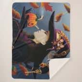 Steampunk Pumpkin Witch Sherpa Deken (Voorkant)