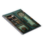 Steampunk puzzeldeur ongewone koperen boeken notitieboek (Rechterzijde)