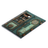 Steampunk puzzeldeur ongewone koperen boeken notitieboek (Linkerzijde)